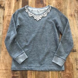 JCrew Jeweled Sweatshirt